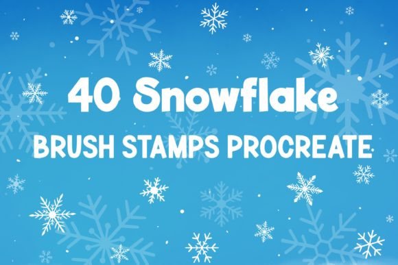 Download Snowflake Brush Stamp Procreate Xmas - Premium Bundle