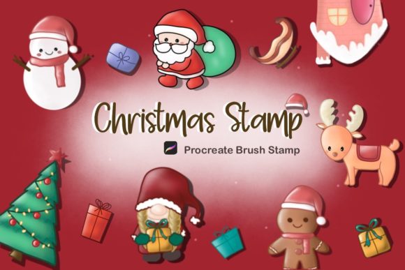Download Procreate Brush Stamp 20 Christmas Set1 - Premium Resources