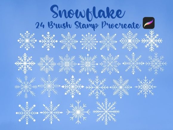 Download Snowflake Brush Stamp Xmas Procreate - Premium Resources